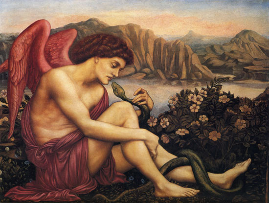 The Angel with the Serpent, Evelyn De Morgan