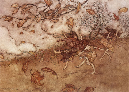 Autumn Fairies,  Arthur Rackham