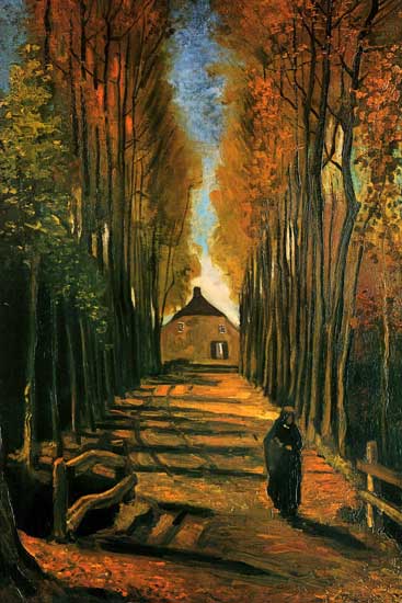 Avenue of Poplars at Sunset, Vincent van Gogh