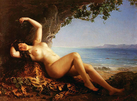 Bacchante with Grapes Paul Merwart 