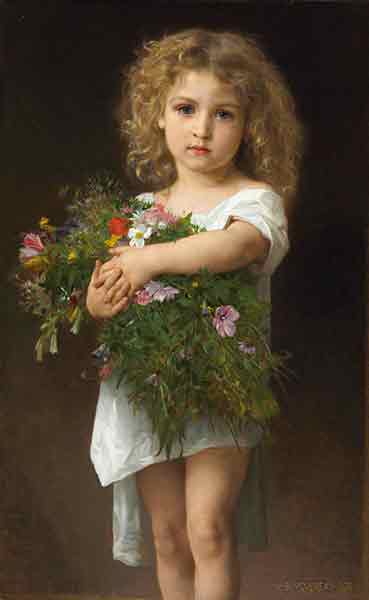 Child with Flower,  William Bouguereau