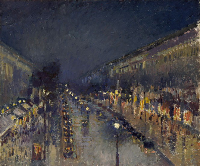 Boulevard, Montmarte at Night, Camille Pisarro