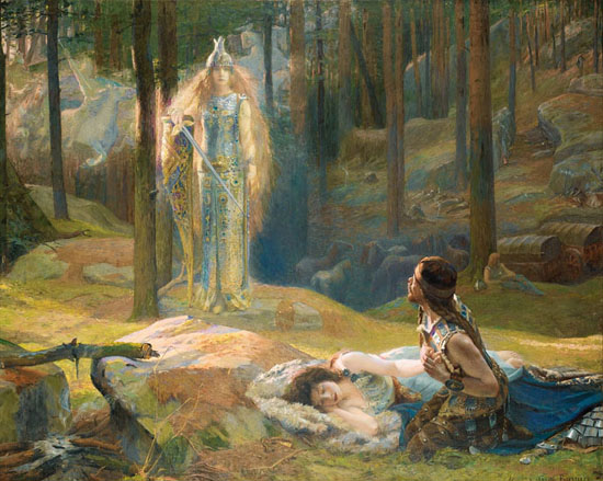 The Revelation, Brünnhilde Discovering Sieglinde 
Gaston Bussiere