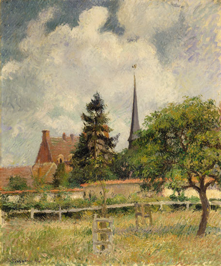  The Church at Eragny, Camille Pisarro