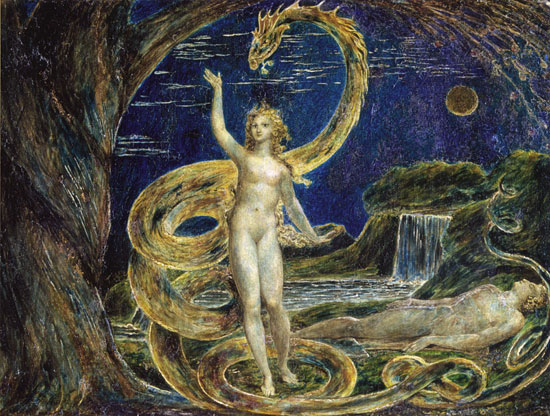 Eve Tempted by the Serpent, William Blake 