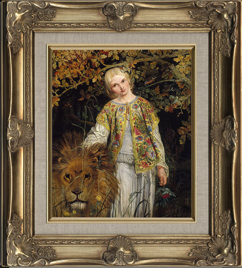 Una and the Lion, William Bell Scott, framed