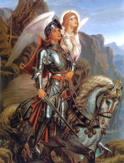 Sir  Galahad with an Angel, Joseph Noel Paton

