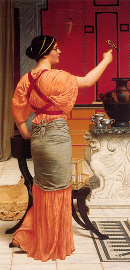 Lesbia with her Sparrow, Godward