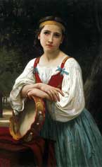 Gypsy Girl with Basque Drum
William Bouguereau