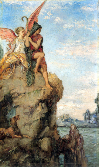 Hesiod and the Muse, Gustave Moreau