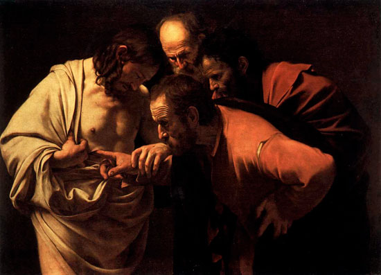 The Incredulity of St. Thomas, Caravaggio


