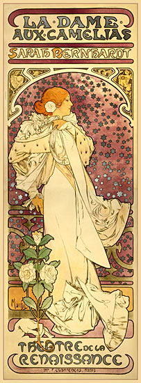 The Lady of the Camelias, Alphonse Mucha 