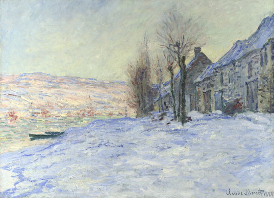 Lavacourt, Sunshine and Snow, Claude Monet 
