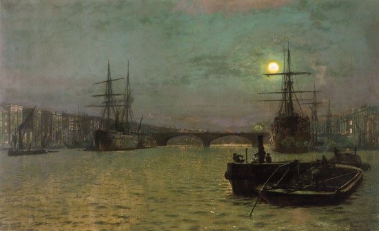 London Bridge at Half Tide, John Atkinson Grimshaw