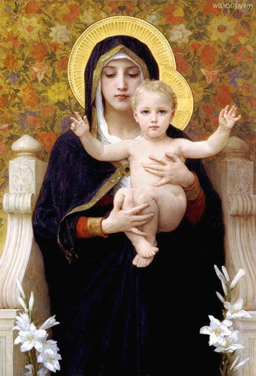 Madonna of the Lilies, William Bouguereau