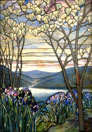 Magnolias and Irises, Louis Comfort Tiffany