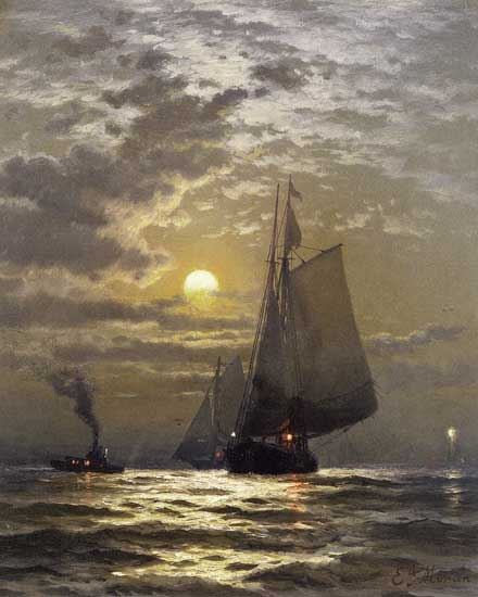 Sailing in New York Harbor, Moran