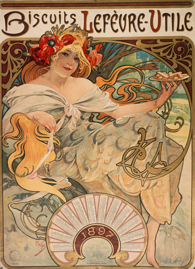 Lefeur Utile Biscuits, Alphonse Mucha 