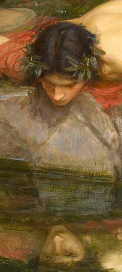 Narcissus (detail), John William Waterhouseterhouse