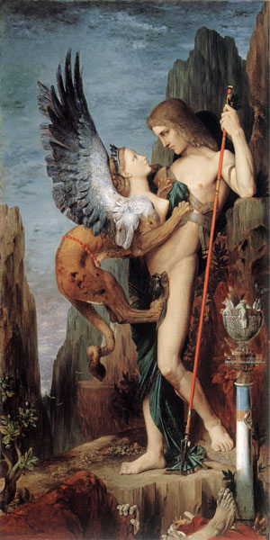 Oedipus and the Sphinx, Gustave Moreau