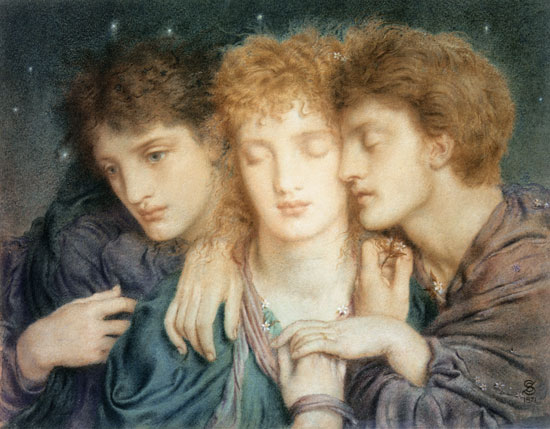 Sleepers and the One Who Watcheth, Simeon Solomon