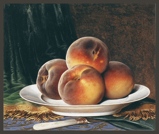 Peaches on a White Plate, William Mason Brown