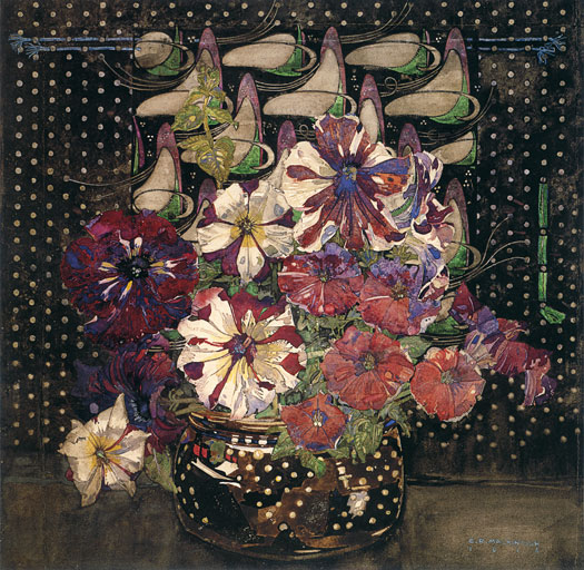 Petunias, Charles Rennie MacIntosh