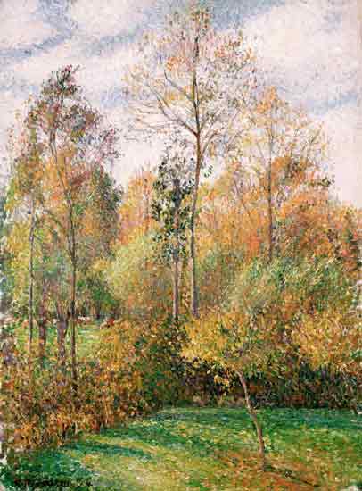 Autumn Poplars, Eragny, Camille Pisarro