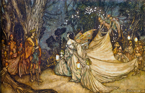 Oberon and Titiana,  Arthur Rackham