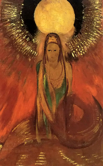  Flame,Goddess of Fire, Odilon Redon