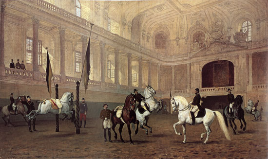 Morning Exercise in the Winter Riding School (Lipizzaner Stallions)
Julius von Blaas