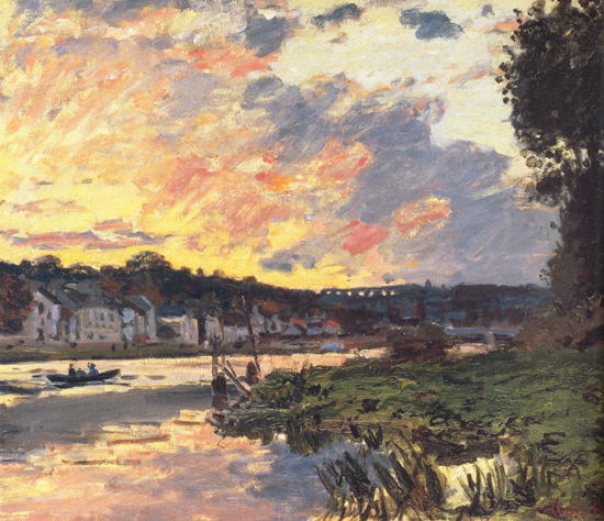 The Seine at Bougival in the Evening, Claude Monet