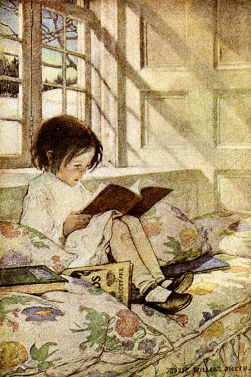 Child Reading, Jessie Willcox Smith