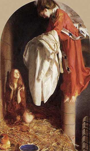 St Agnes in Prison Receiving from Heaven the Shining White Garment, Frank Cadogan Cowper