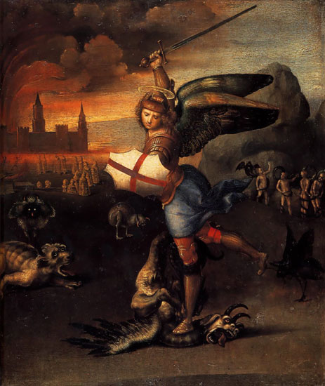 St. Michael and the Dragon, Raphael 