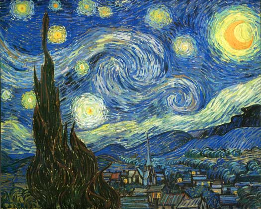  Starry Night, Vincent van Gogh