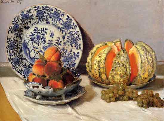 Still Life with Melon, Claude Monet