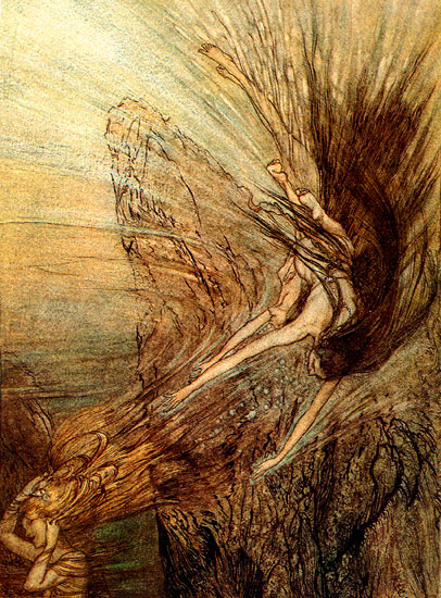 Three Rhinemaidens, Arthur Rackham