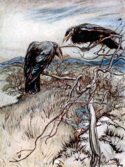 Two Corbies, Arthur Rackham