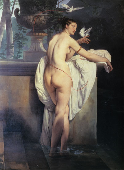 Venus Playing with Two Doves, Francesco Hayez