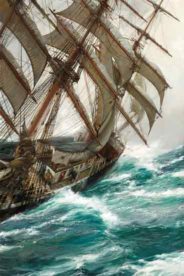 Wind in the Riggings,  Montague Dawson