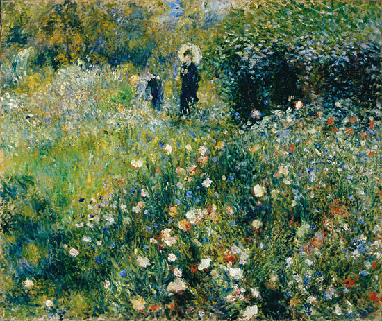 Woman with a Parasol in a Garden, Auguste Renoir