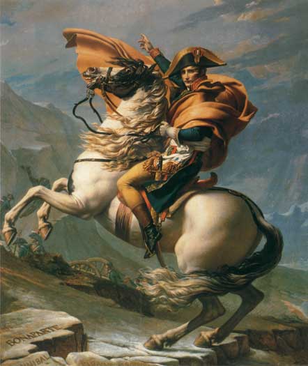 Bonaparte Crossing the Alps, Jacques Louis David