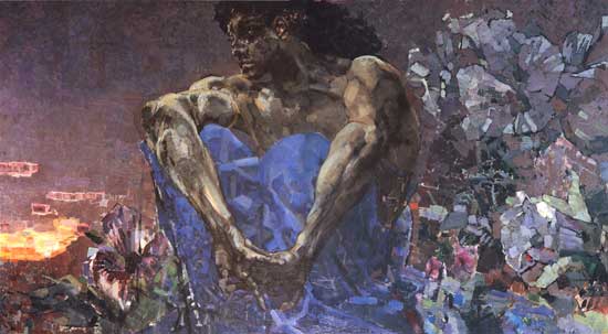Seated Demon,  Mikhail Alexandrovich Vrubel