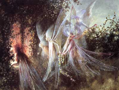 images of fairies. Fairies Looking Through an Open Window, John Anster Christian Fitzgerald