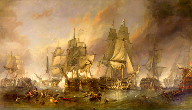 Battle of Trafalgar , William Clarkson Stanfield