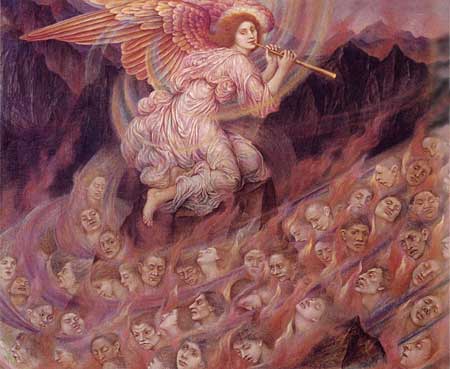 An  Angel Piping to the Souls in Hell, Evelyn De Morgan