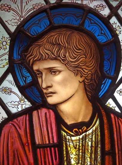 Stained glass head St.Paul (Detail), Edward Burne-Jones