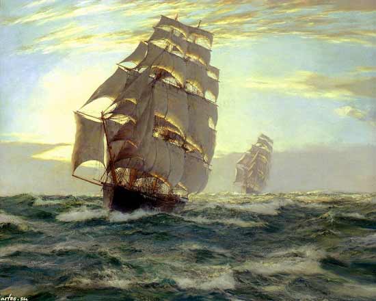 Flying Cloud,  Montague Dawson