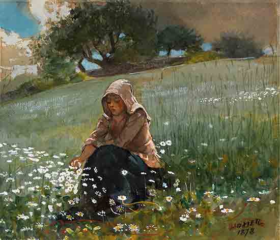 Girl with Daisys, Winslow Homer